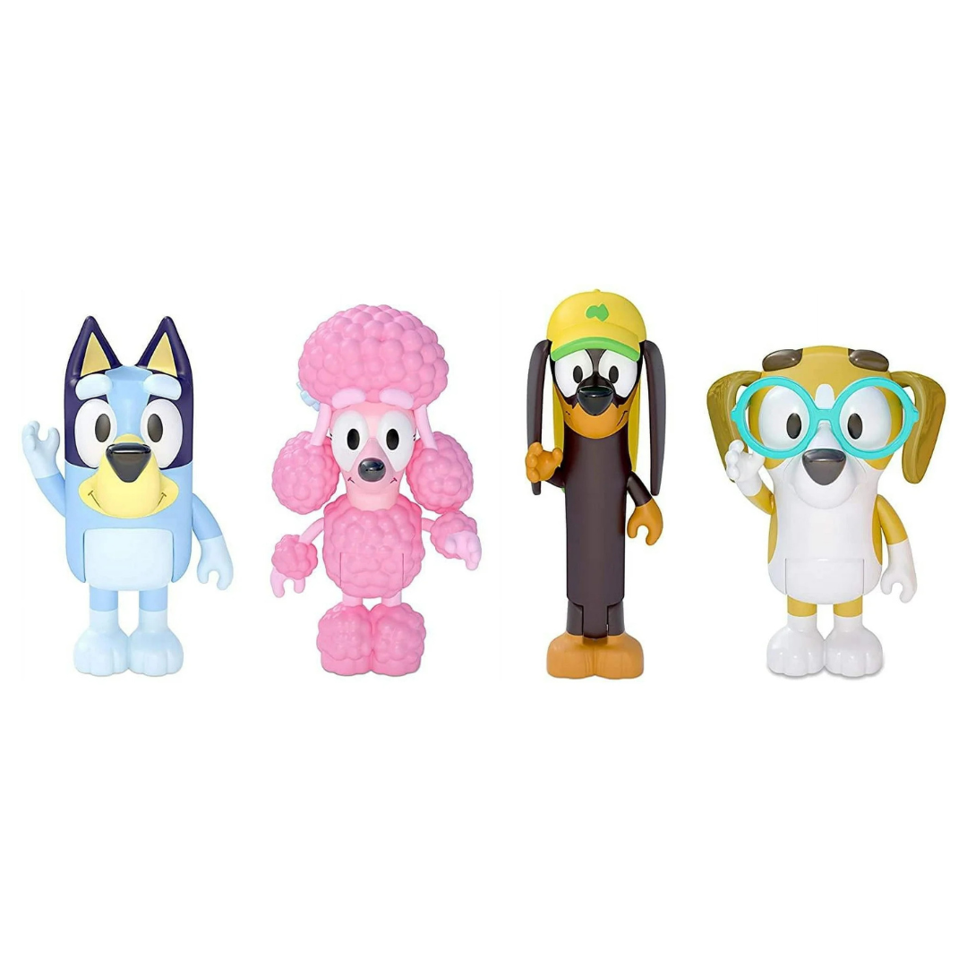 4-Pack Bluey Friends Figure Toddler Toys