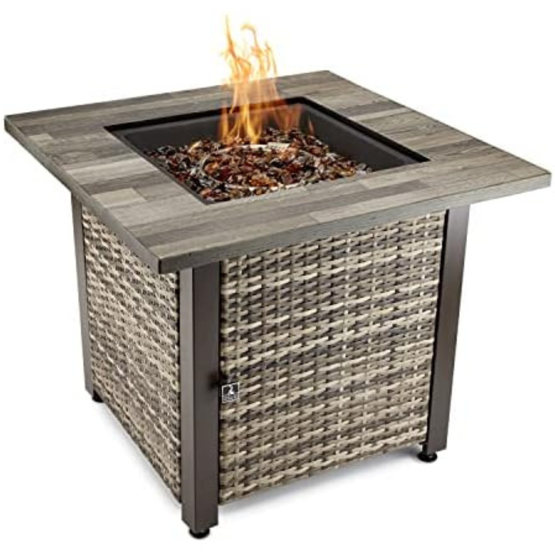 The Aiden Endless Summer 30" Square LP Outdoor Gas Fire Pit