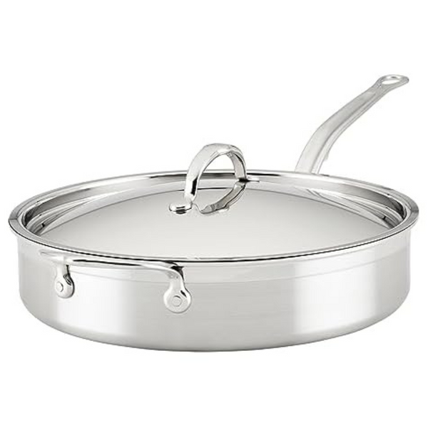 5-Quart Professional Clad Stainless Steel Titum Nonstick Saute Pan with Lid