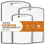 Set of 3 Kikcoin Dishwasher Safe Non Slip Plastic Cutting Boards