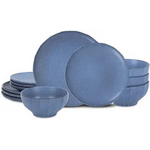 12-Piece Blue Stoneware Dinnerware Set (Service for 4) (2 Colors)