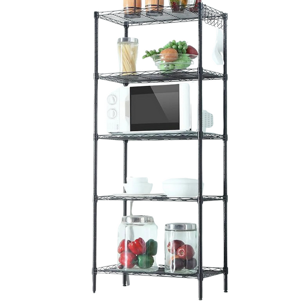 5-Tier Ktaxon Adjustable Steel Storage Rack (Black)