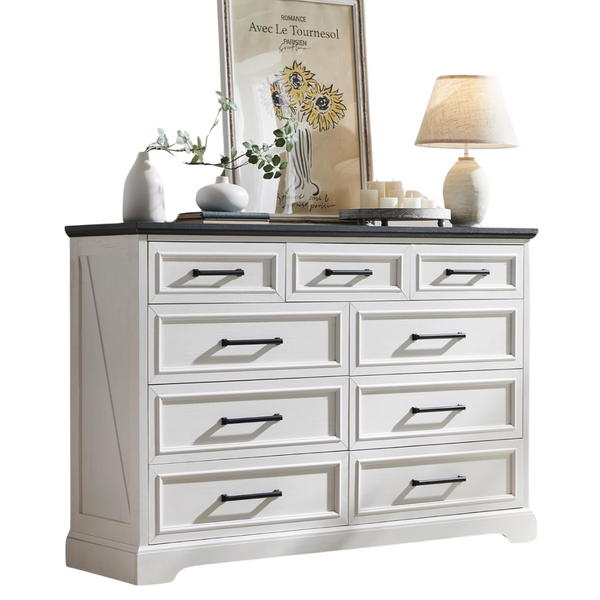 Farmhouse 36 Inch Tall Modern 9 Drawer Dresser (Various)