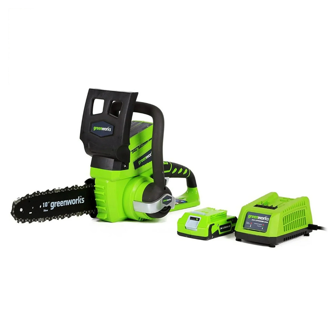 Greenworks 20362 24V 10" Cordless Chainsaw With Battery & Charger