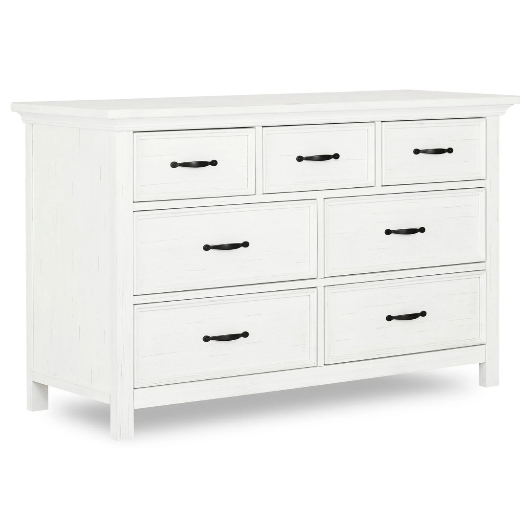 Belmar Wooden Seven Spacious Drawers Double Dresser