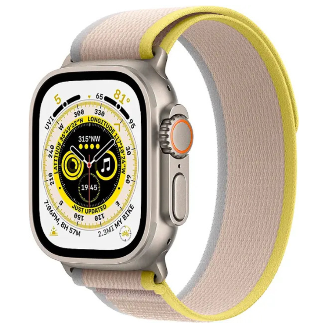 Apple Watch Ultra [GPS & Cellular] 49mm Smartwatch (Yellow/Beige Trail Loop) [Refurbished]