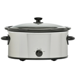 Mainstays 6 Quart Oval Stainless Steel Slow Cooker (3 Color Options)