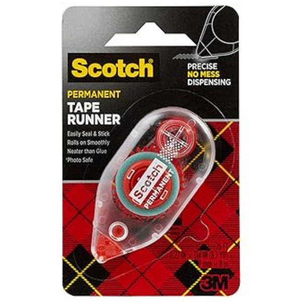 Scotch 0.27" x 26ft Double Sided Tape Runner