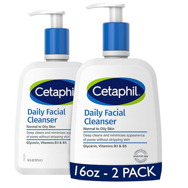 2-Pack Cetaphil 16-Oz Gentle Foaming Daily Face Wash