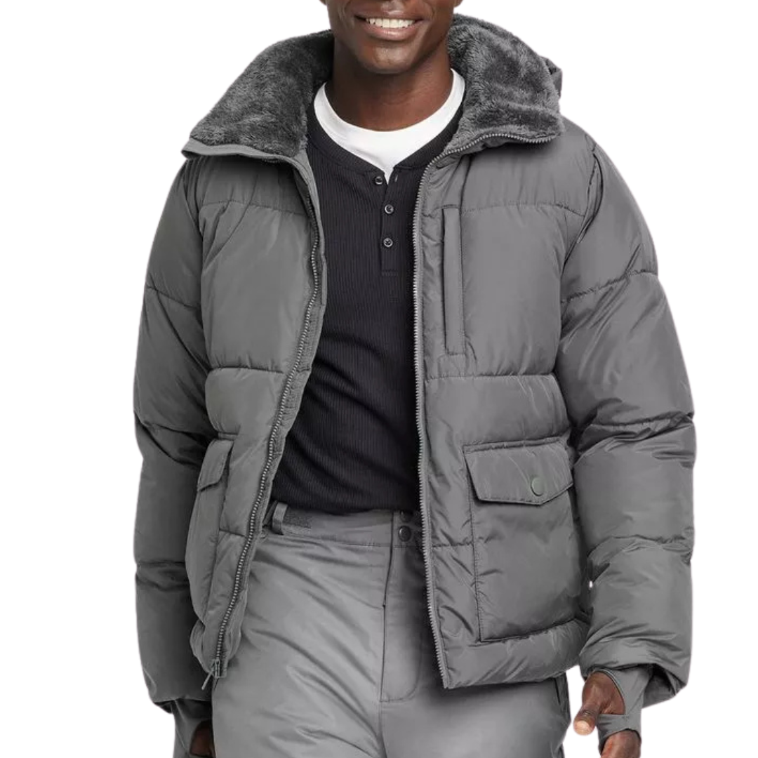 All In Motion Men's Hooded Heavyweight Winter Puffer Jacket