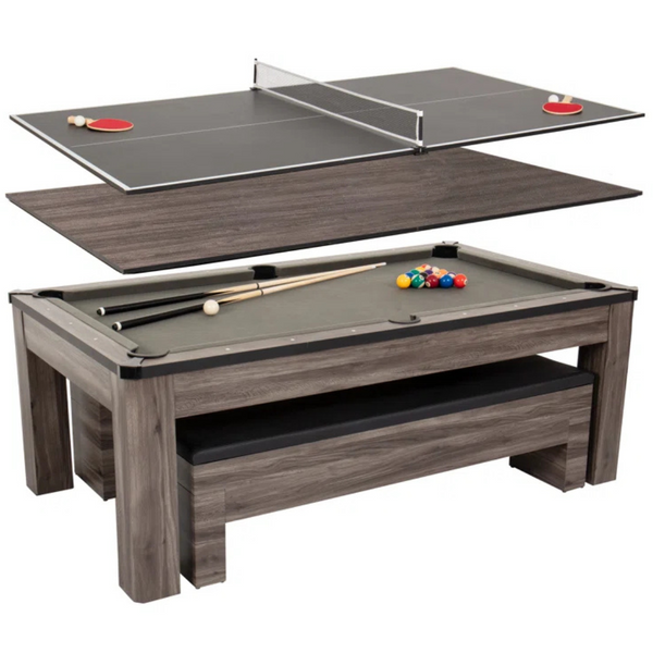 Atomic Hampton 3-In-1 Combination Table: Billiards, Table Tennis & Dining Table