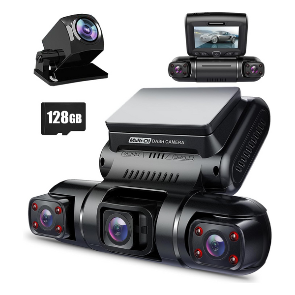 PRUVEEO 360 Degree View 4 Channel 1080p FHD Front & Rear Dash Cam