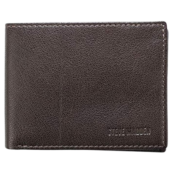 Steve Madden Men's Leather Extra Capacity Attached Flip Wallet