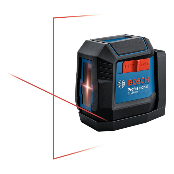 BOSCH GLL50-20 Self-Leveling 50ft Cross-Line Laser