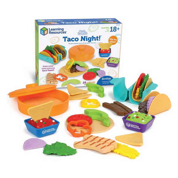 28-Piece Learning Resources New Sprouts Taco Night Play Food Set For Kids