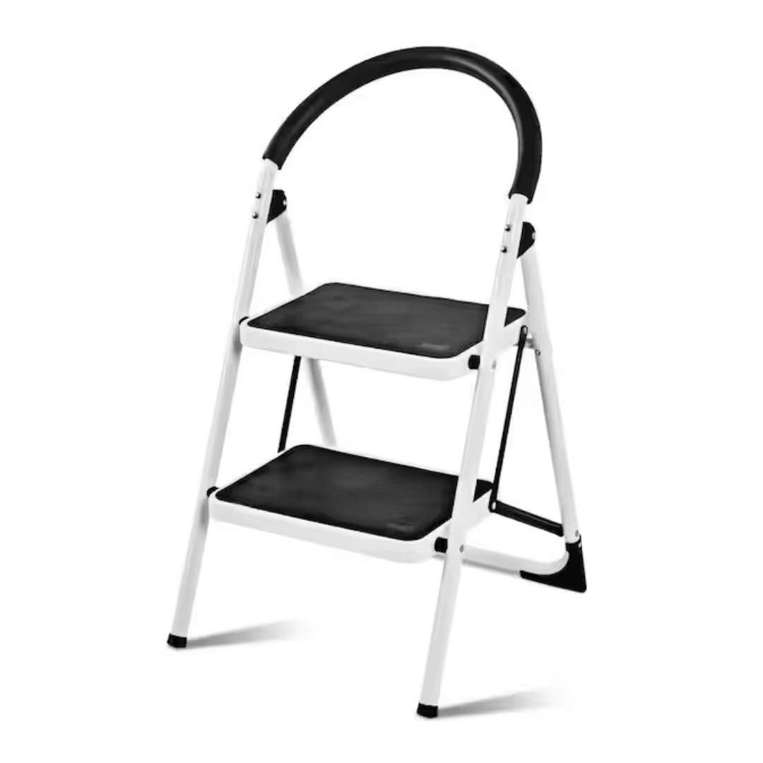 Angeles Home 2.75 ft. Metal Step Ladder, 330 lbs. Load Capacity