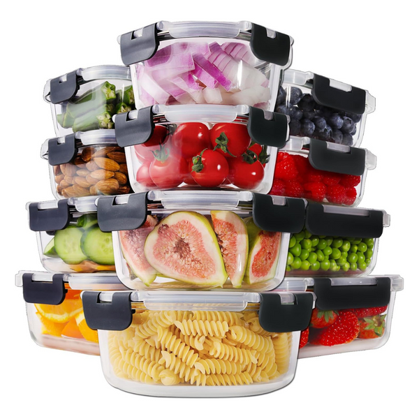 24-Piece Homberking Glass Food Storage Containers With Lids