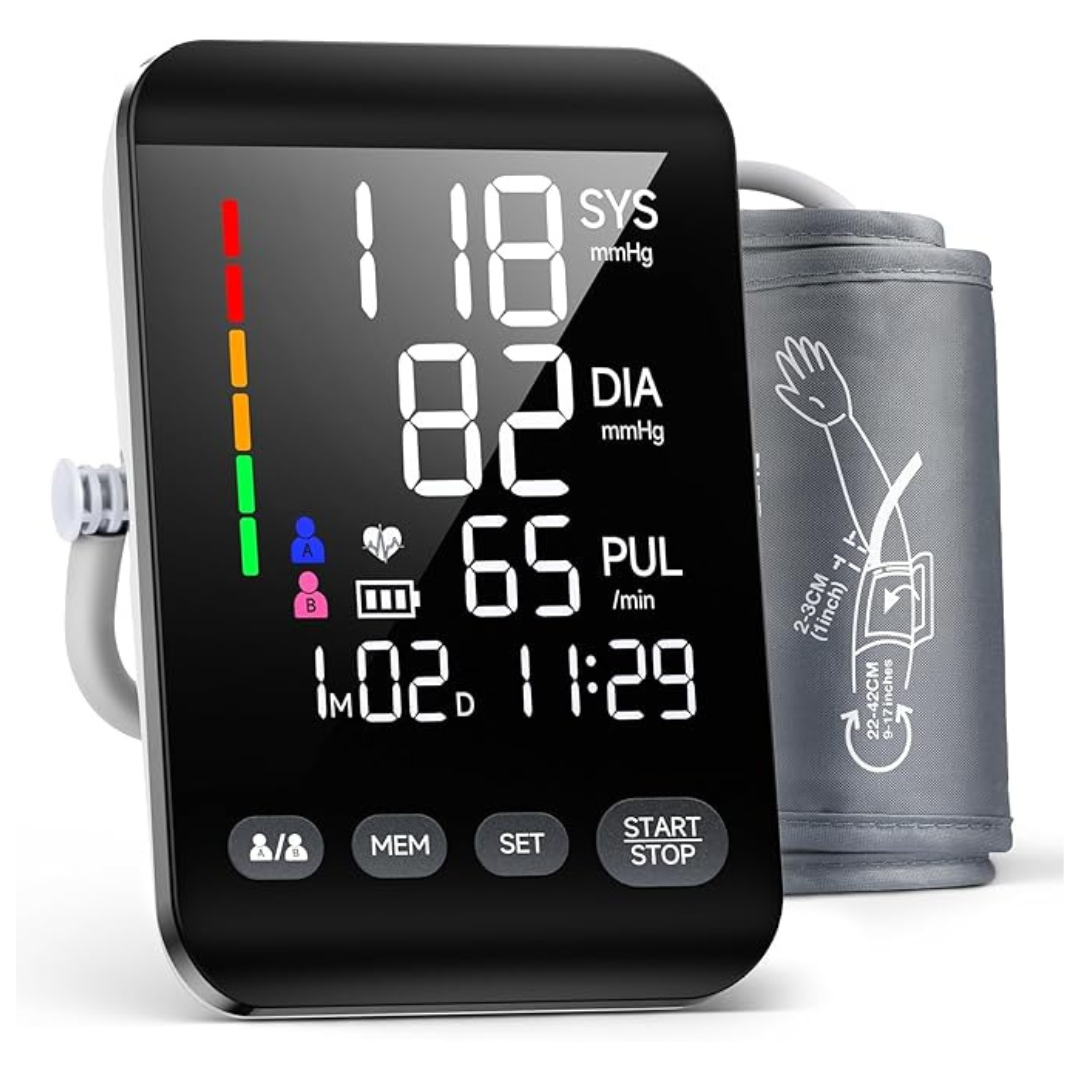 Orwk Digital Blood Pressure Monitor With Backlit LED Display