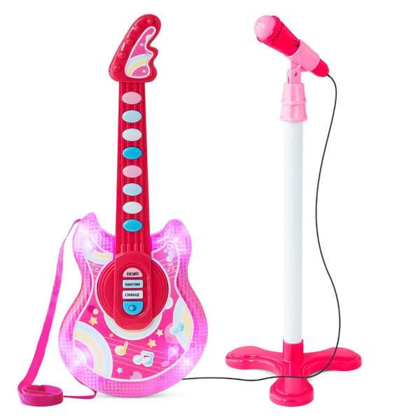 BCP 19" Kids Flash Guitar Toy With Microphone & Stand (6 Colors)