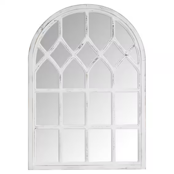 Home Decorators Medium Arched Windowpane Antiqued Accent Mirror