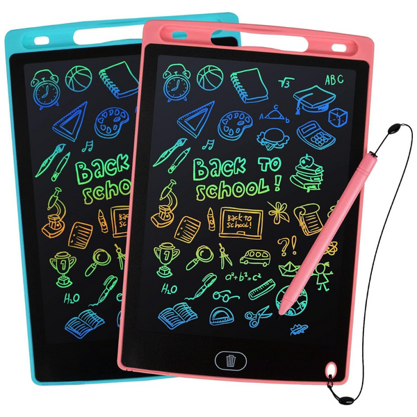 2-Pack Kids 8.5" LCD Colorful Writing Tablet