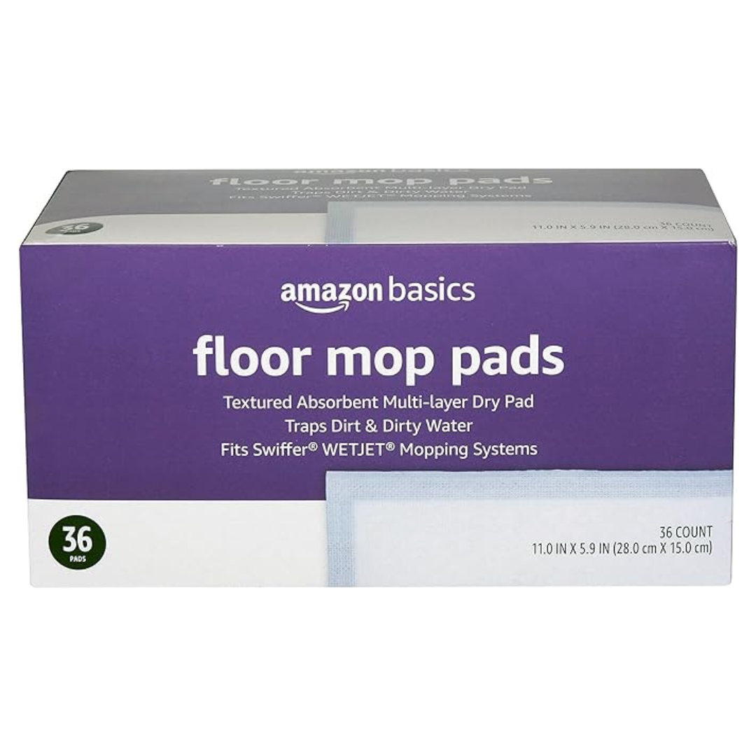 Amazon Basics 36-Count Dry Floor Mop Pads