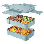 Stackable Lunch Box With Utensil Set & 7 Compartments