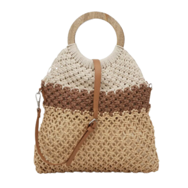 Crown Vintage Macrame Bucket Bag