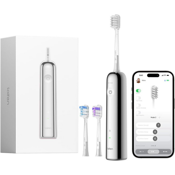 Wave Oscillation & Vibration Sonic Electric Toothbrush w/ 3 Brush Heads