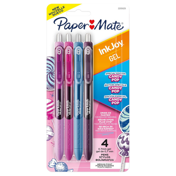 4-Count Paper Mate Medium (0.7mm) Point InkJoy Gel Pens