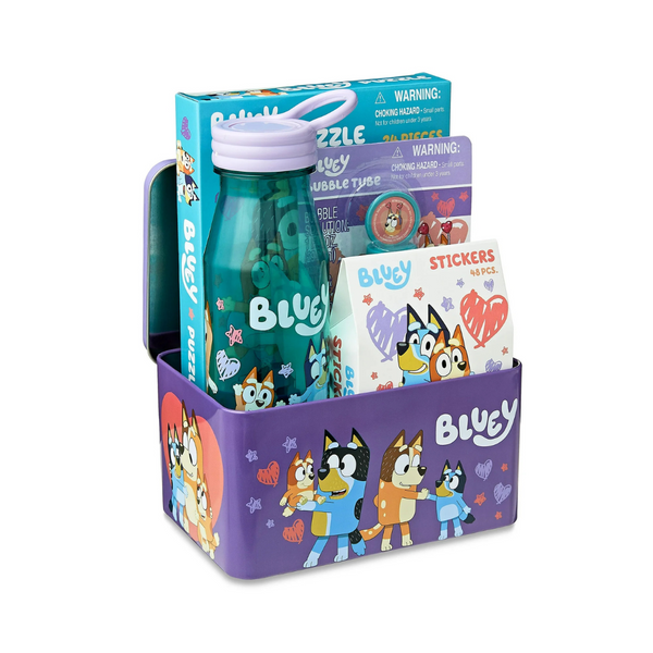 Megatoys Bluey Tin Box Valentines Gift Set