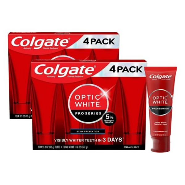 8-Count Colgate 3oz Optic White Pro Series Whitening Toothpaste