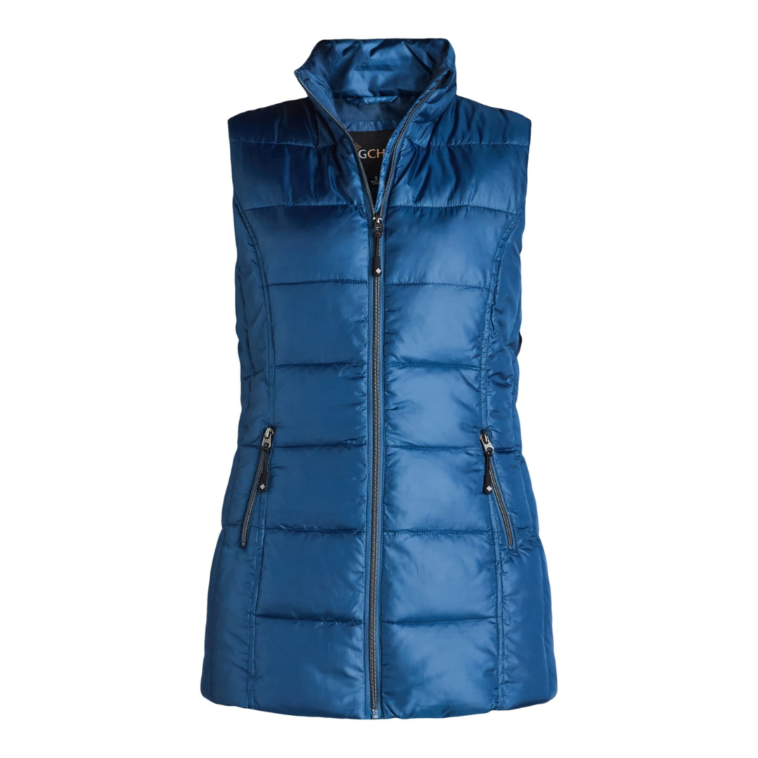 Big Chill Women's Plus Long Cire Puffer Vest (Various Colors)