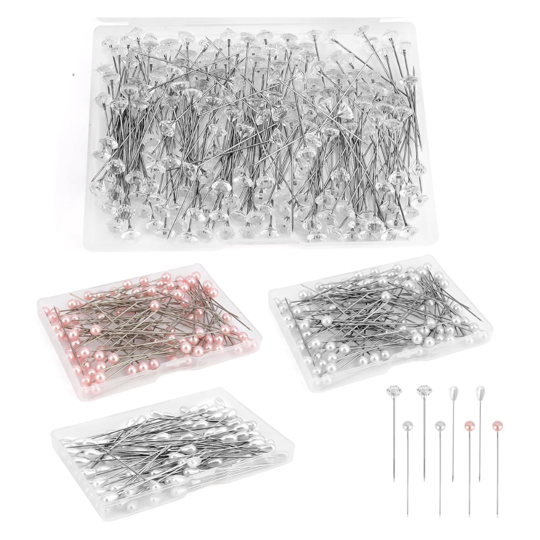 400-Piece Stainless Steel Diamond Straight Pins For Bouquets