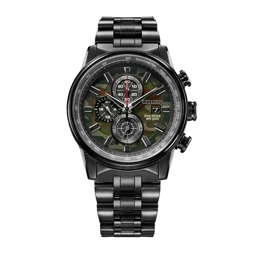 Citizen Eco-Drive Men's Nighthawk Chronograph 43mm Black Watch [Refurbished]