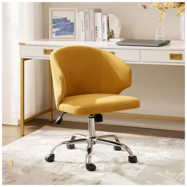 Jayden Daniel Mustard Modern Upholstery 360 deg. Rotating Office Chair