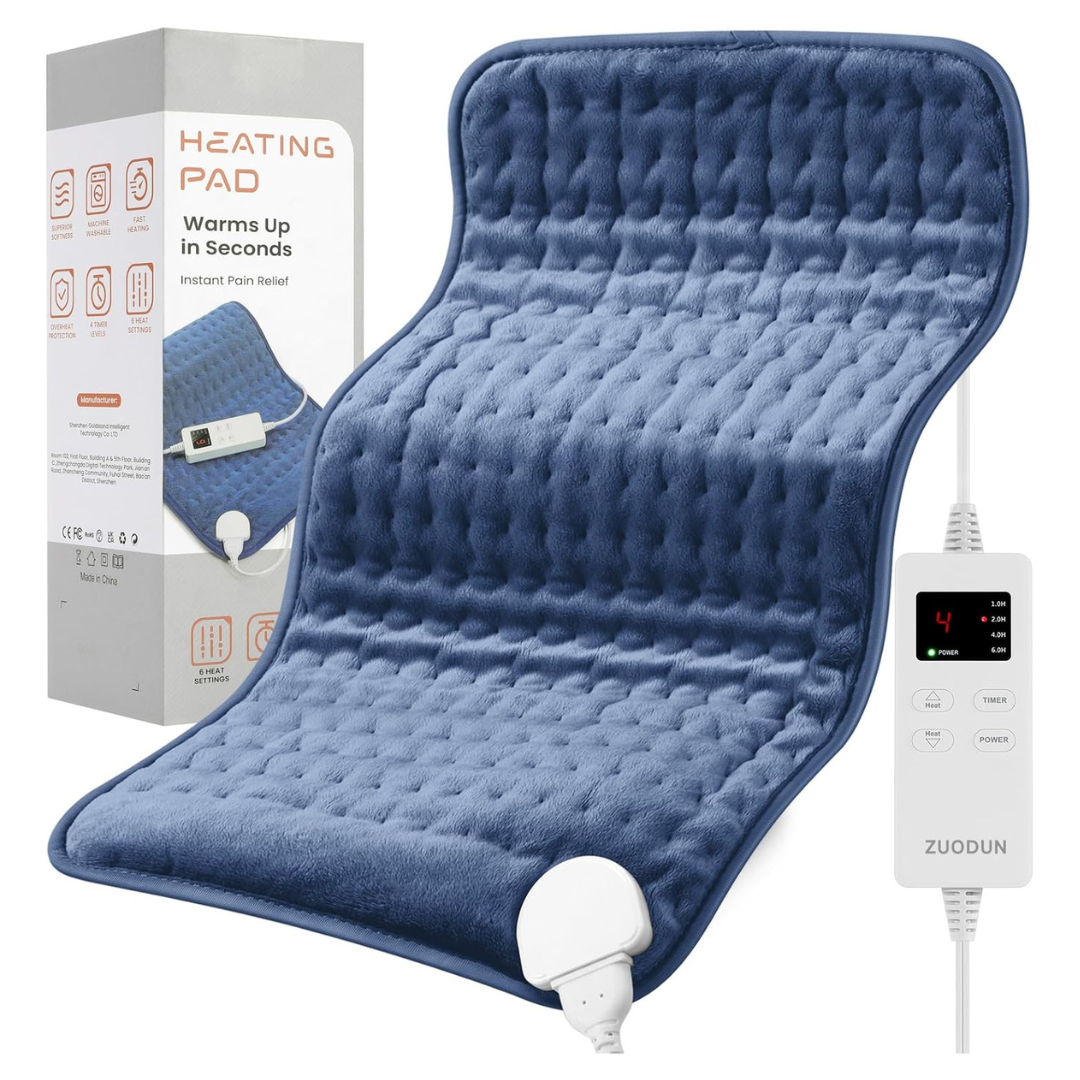 Large Electric Heating Pads With Auto Shut Off & 6 Heat Settings