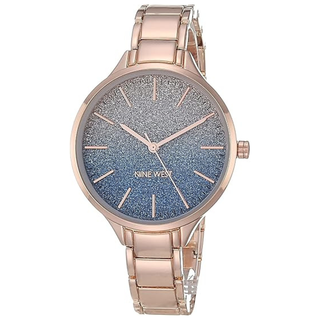 Nine West Women's Japanese Quartz Dress Watch With Metal Strap