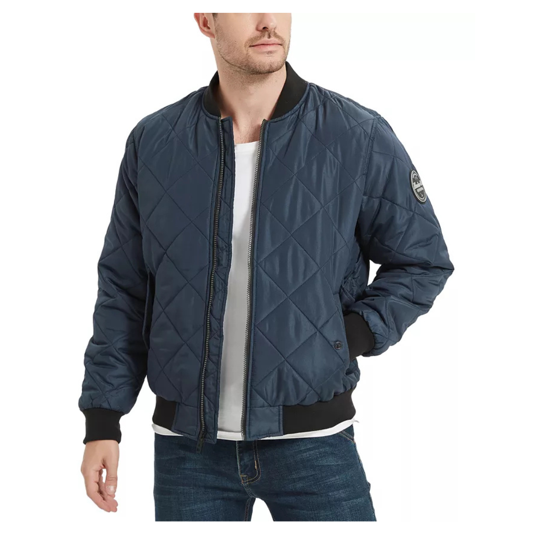 Hawke & Co. Men's Diamond Quilted Bomber Jacket