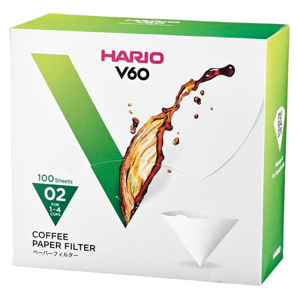 100-Count Hario V60 Paper Coffee Filter, Size 02 (White)