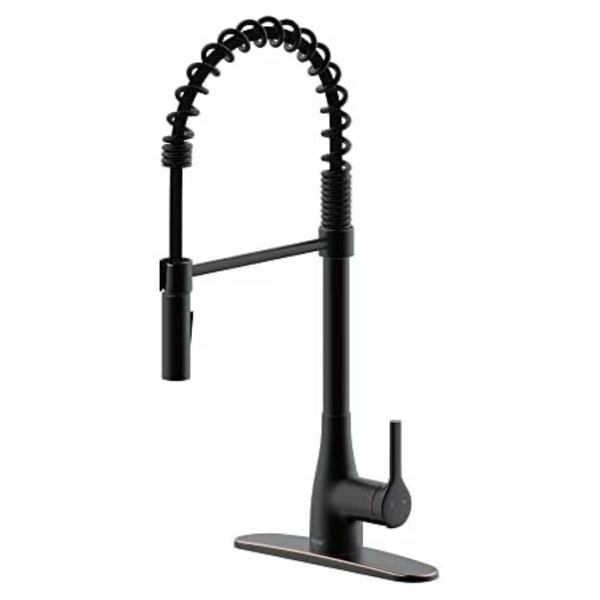 Bio Bidet Single-Handle Pull-Down Spring Neck Sprayer Kitchen Faucet