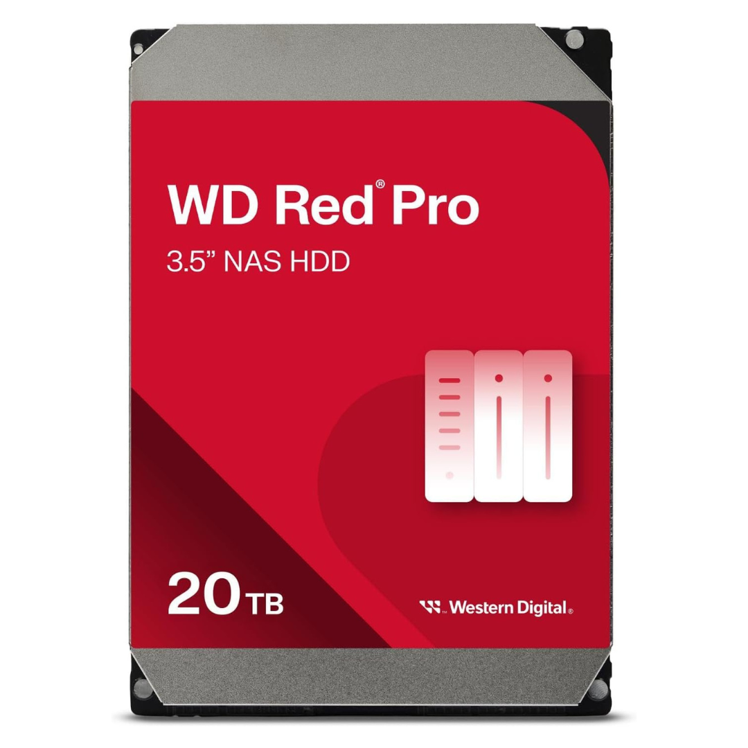 WD Red Pro 3.5" 7200 RPM 20TB SATA III NAS Internal Hard Drive