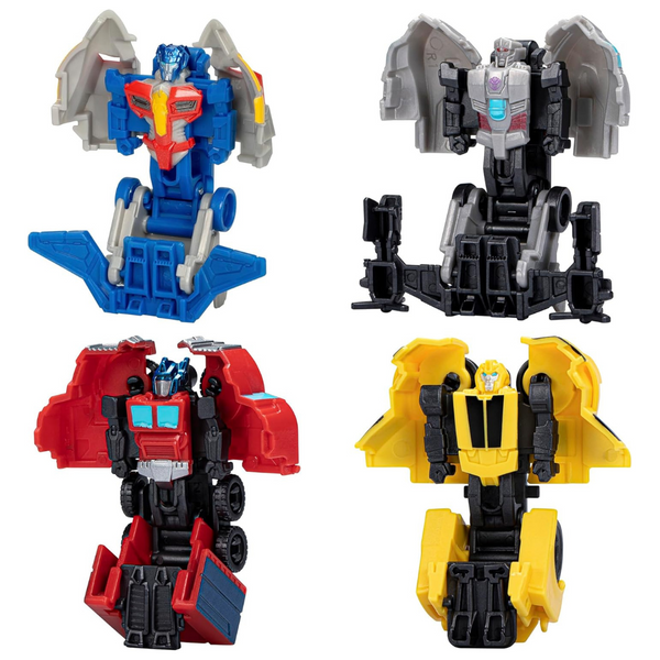 4-Pack 2.5" Transformers EarthSpark Tacticon Mini Robot Action Figures