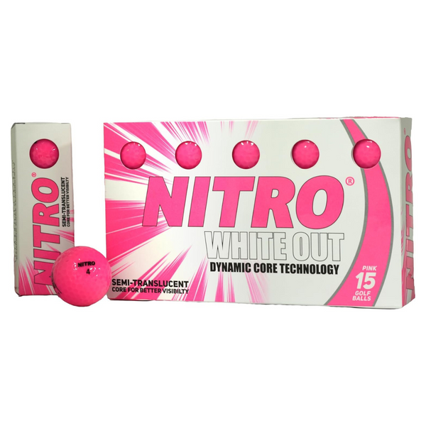 15-Pack Nitro Long Distance Peak Performance Golf Balls (Pink)