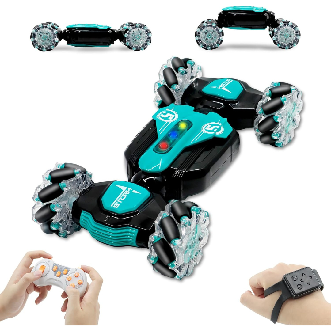 Kids Gesture Sensing 2.4GHz 4WD Double Sided 360 deg.RC Stunt Car Toys