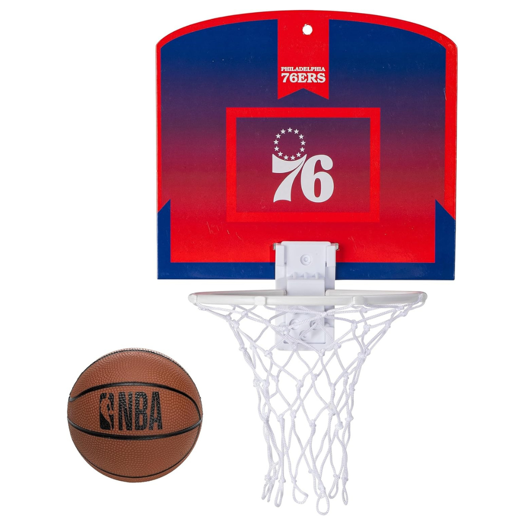 Franklin Sports NBA Philadelphia 76ers Mini Over the Door Basketball Hoop