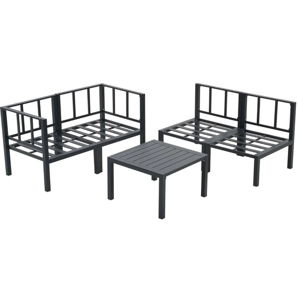 5-Piece Ainfox Outdoor Patio Furniture Sofa Set (Grey)