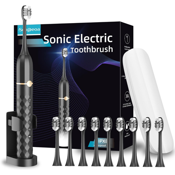 Electric Toothbrush Set with 10 Brush Heads