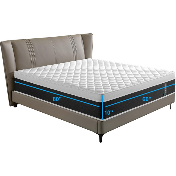 Addnuss Memory Foam 10" Hybrid Black Queen Mattress