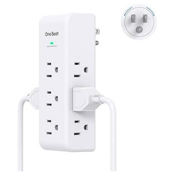 Surge Protector Outlet Extender With Rotating Plug